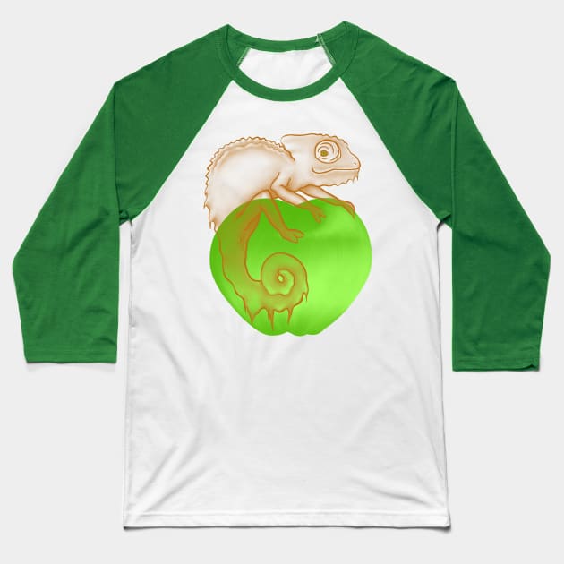 Caramel Chameleon Baseball T-Shirt by AJonson